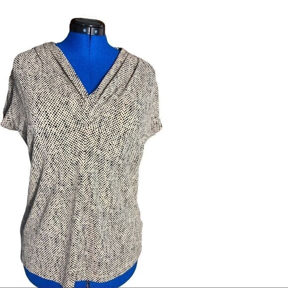 JACLYN SMITH, Black&Tan women’s top, Sz L - Picture 1 of 13
